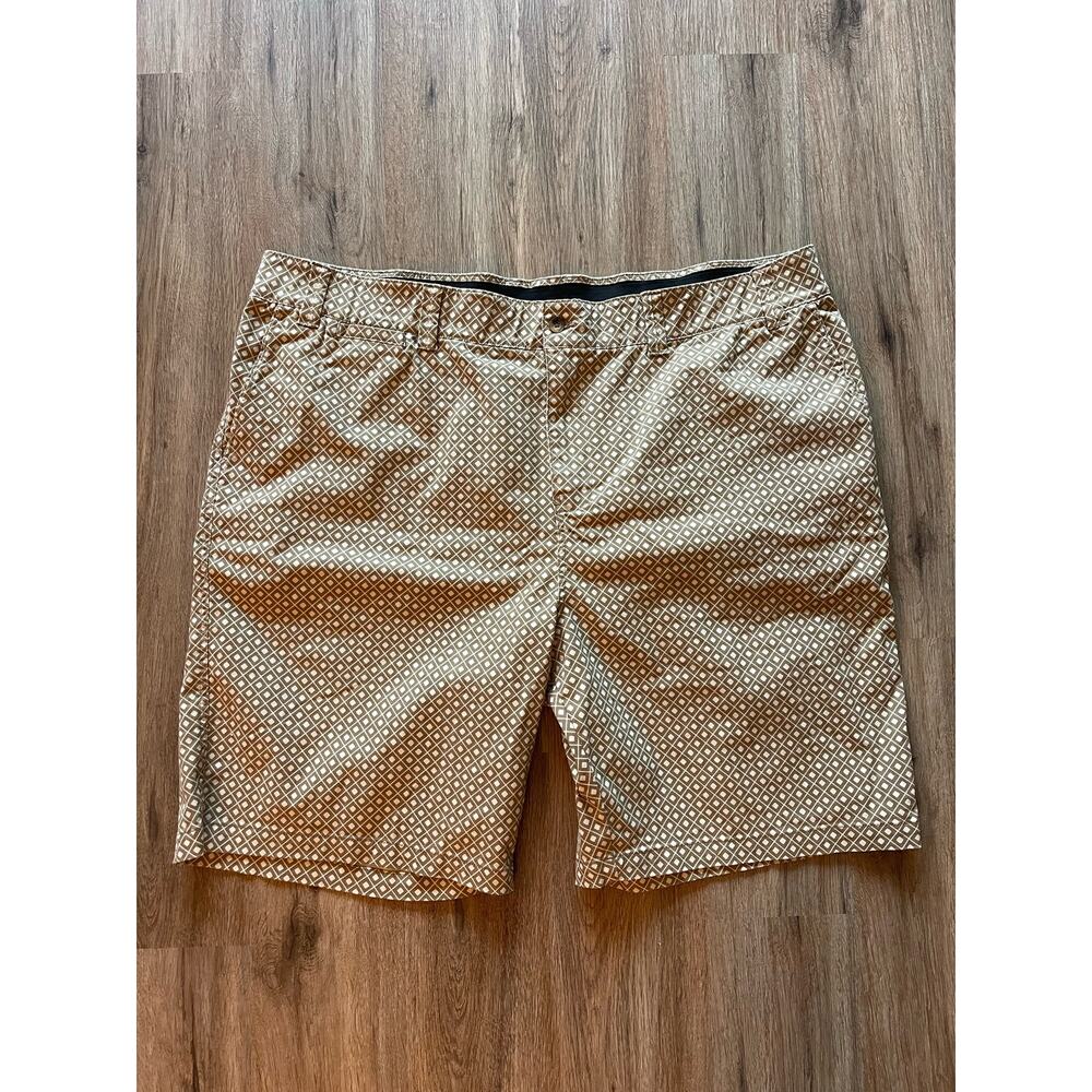 King Size Khaki Shorts with White Design Size 50